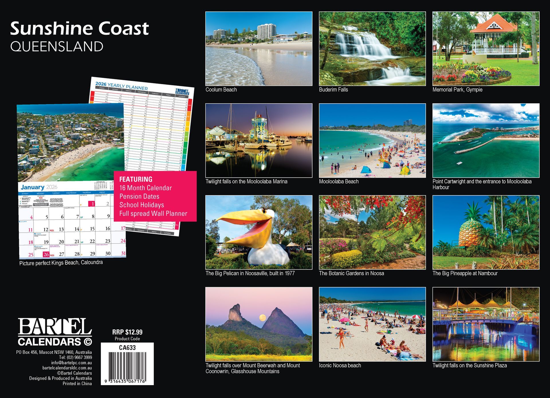 Calendar 2026 335x242mm The Sunshine Coast