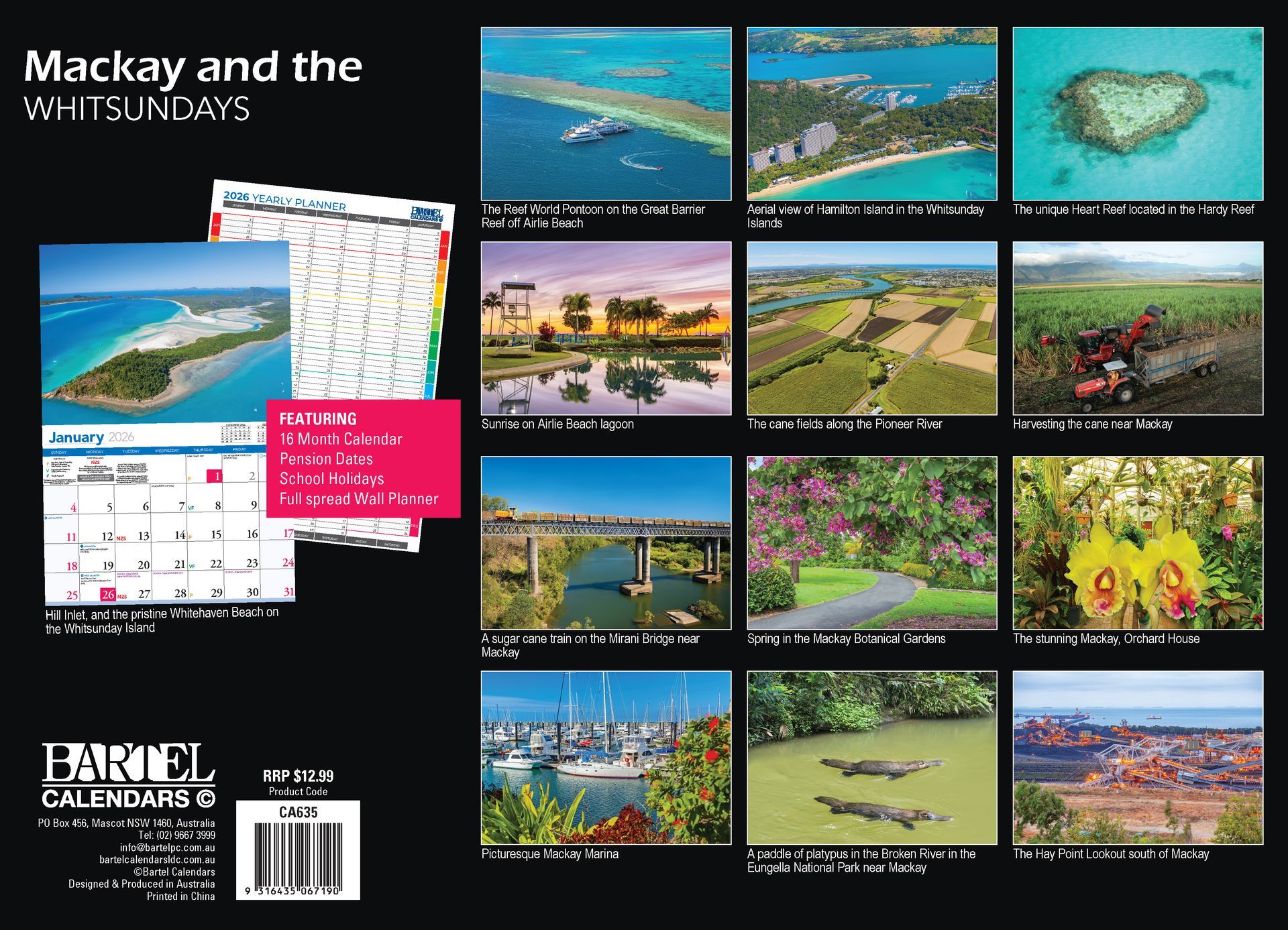 Calendar 2026 335x242mm Mackay & The Whitsundays