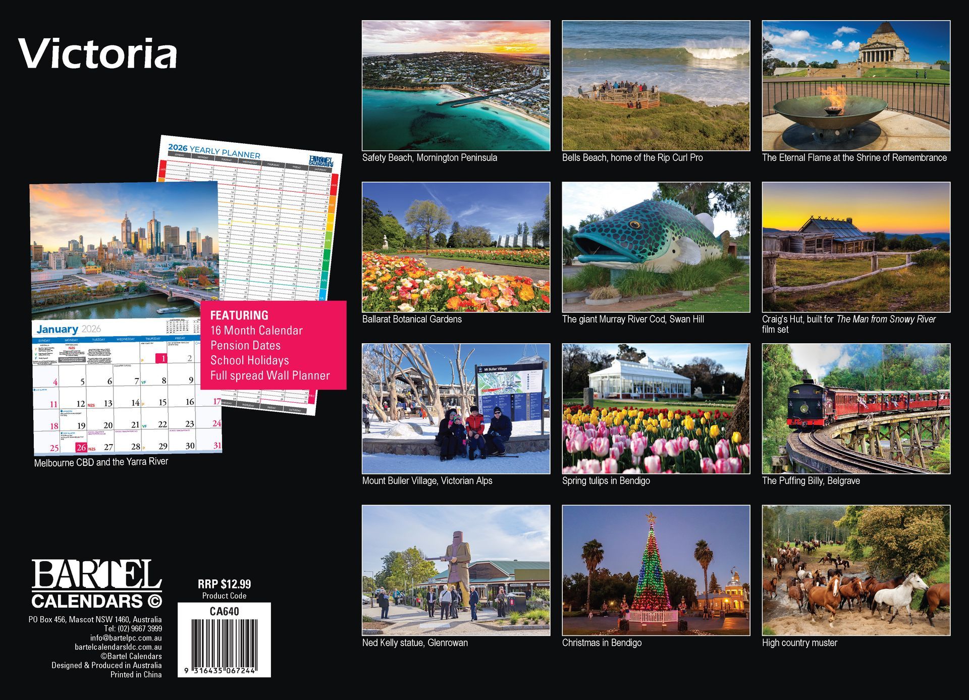 Calendar 2026 335x242mm Victoria