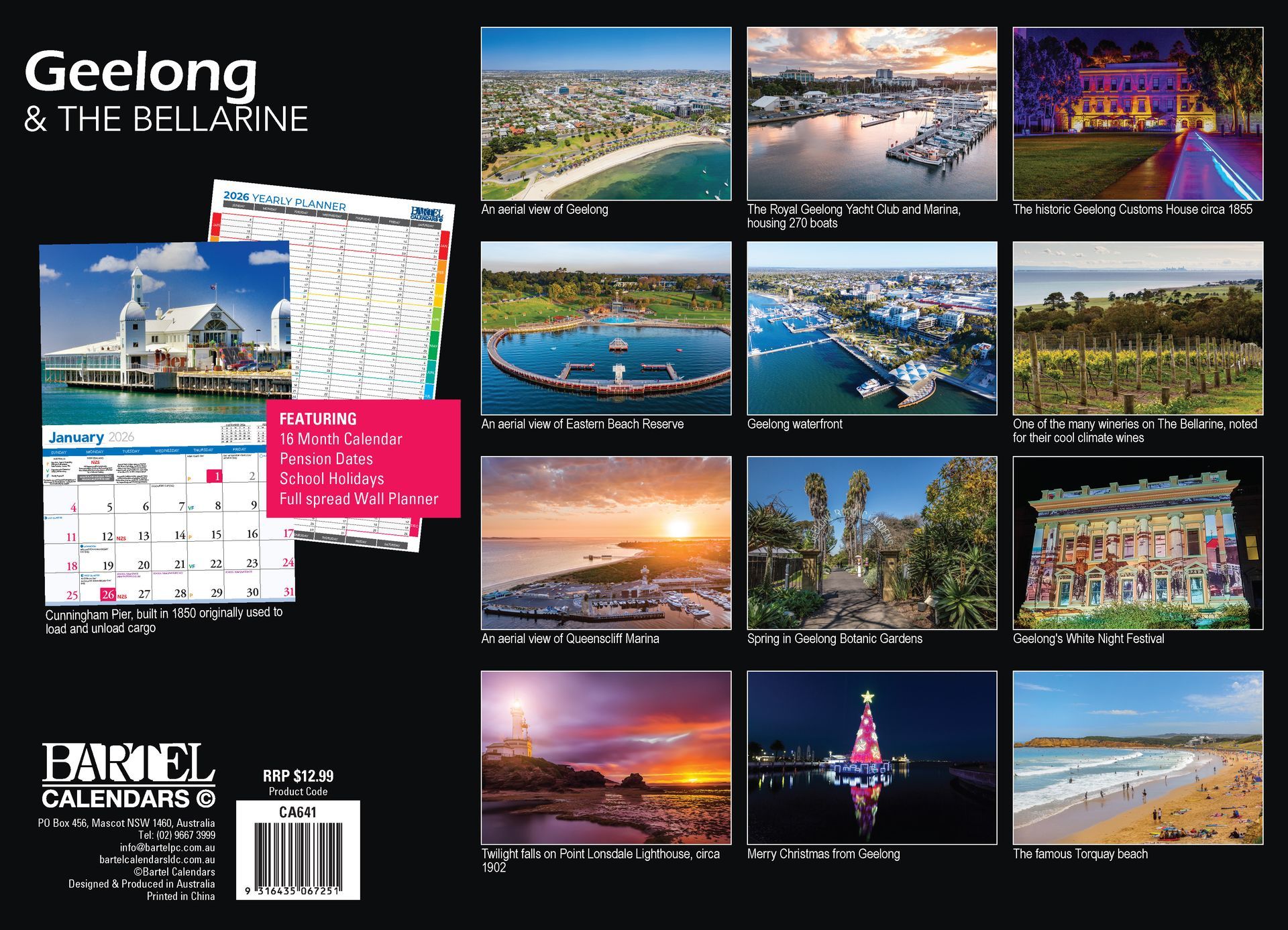 Calendar 2026 335x242mm Geelong & The Bellarine