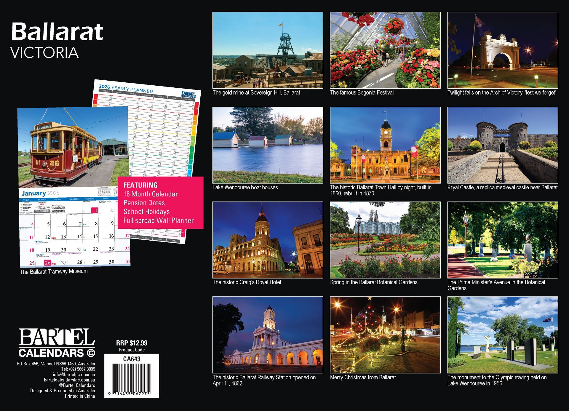 Calendar 2026 335x242mm Ballarat
