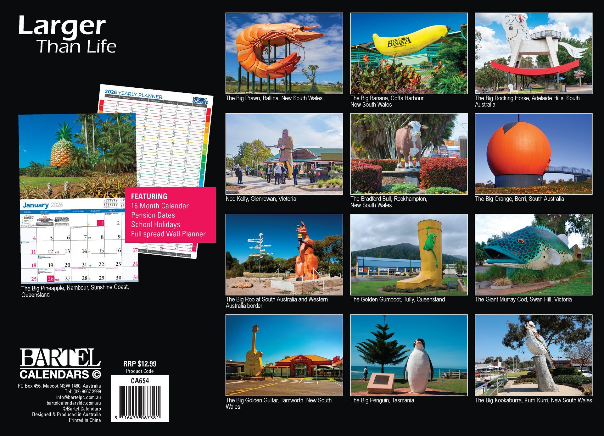 Calendar 2026 335x242mm Larger than Life