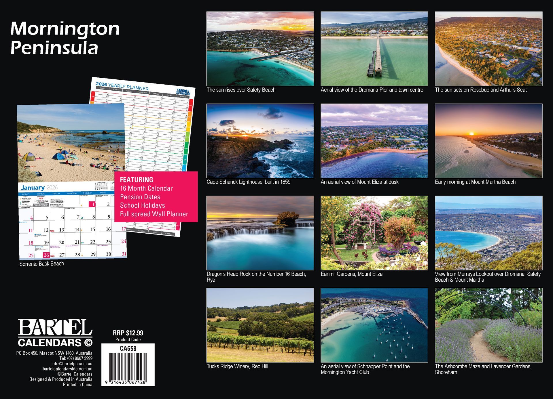 Calendar 2026 335x242mm The Mornington Peninsula