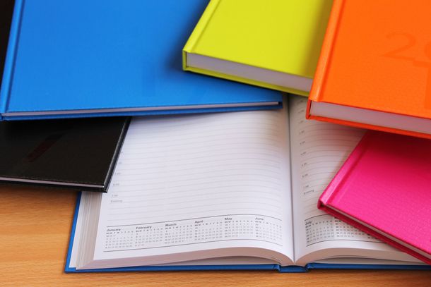 Colourful Last Diary Company diaries