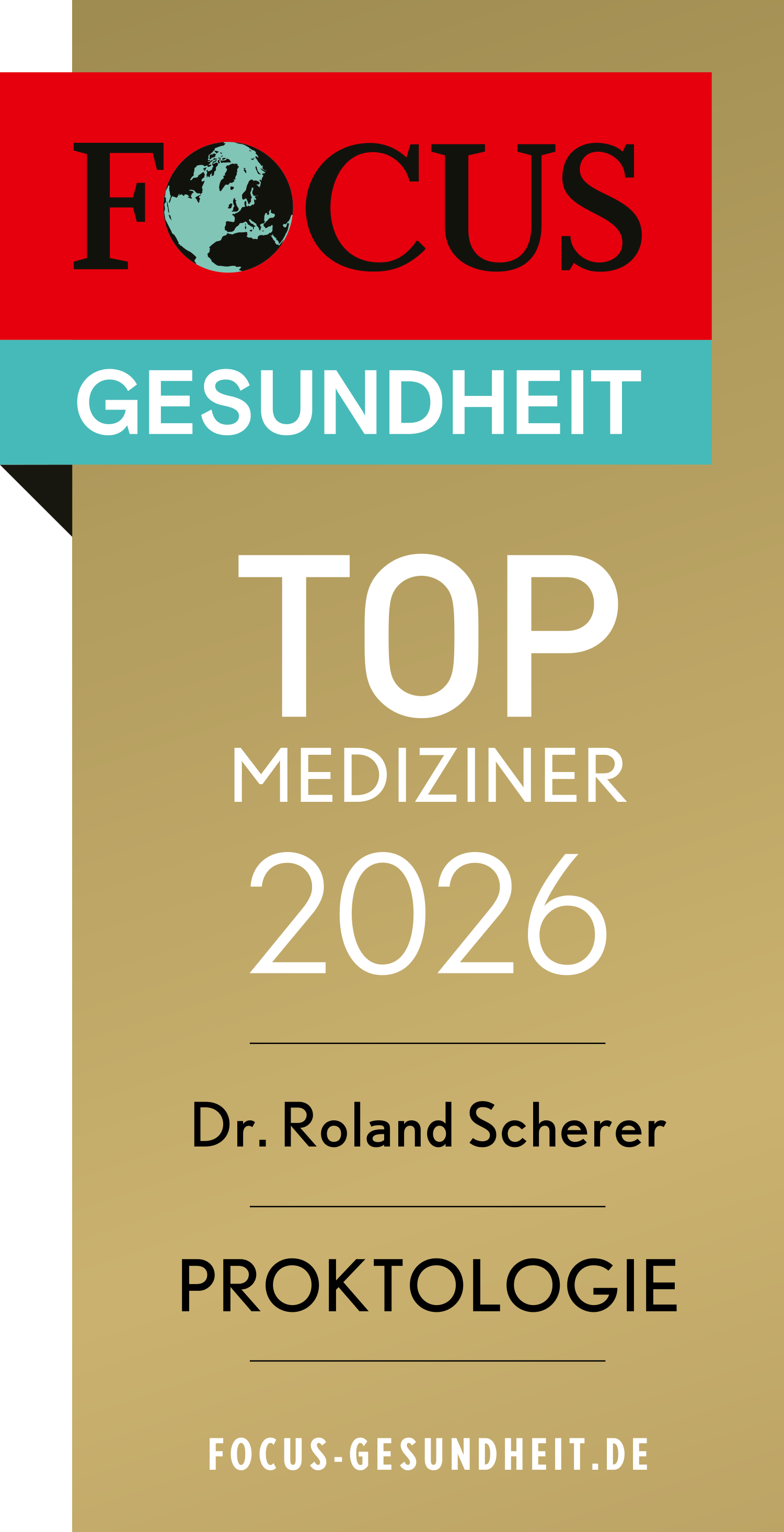 A badge that says focus gesundheit top mediziner 2025
