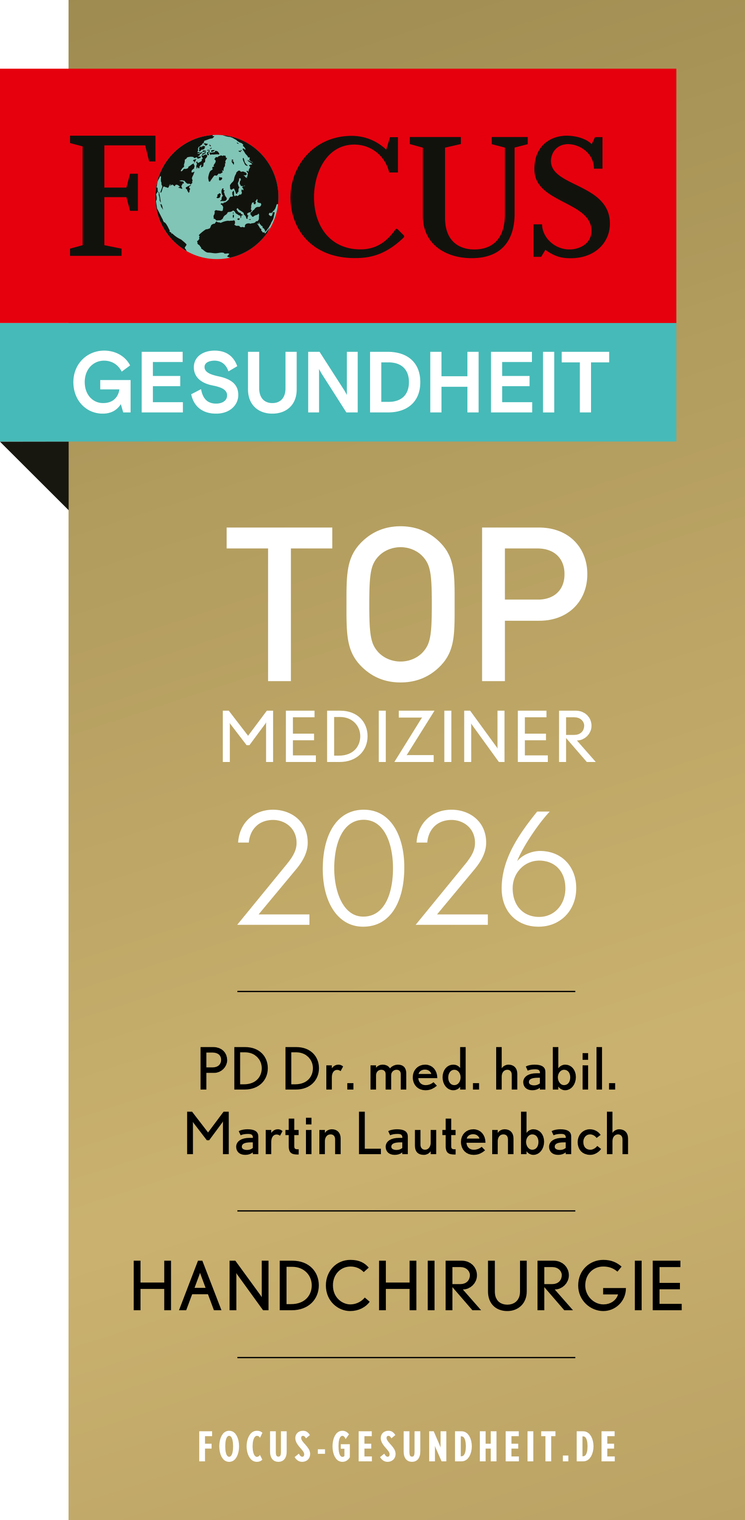 A badge that says focus gesundheit top mediziner 2025
