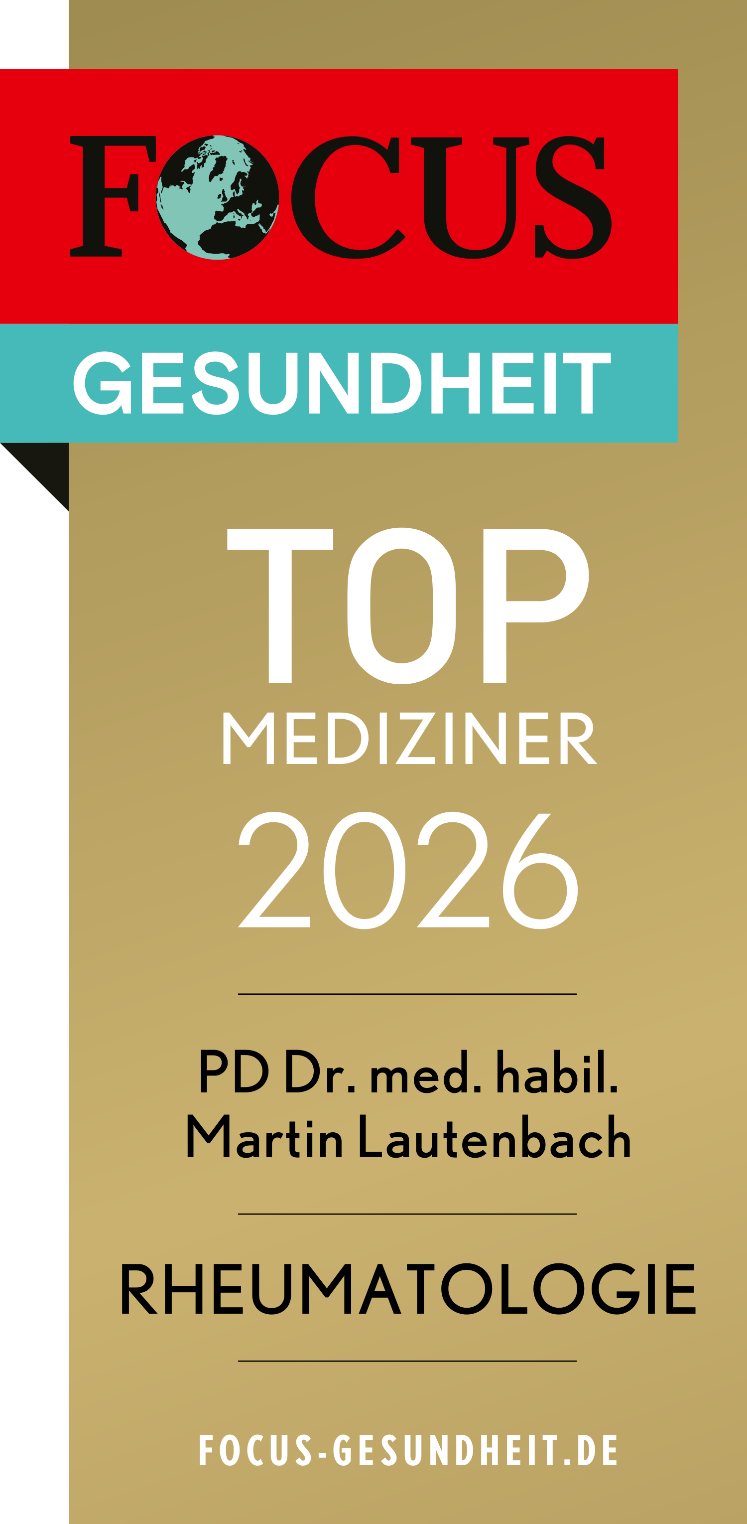 Focus gesundheit top mediziner 2025 pd dr med habil martin lautenbach rheumatologie