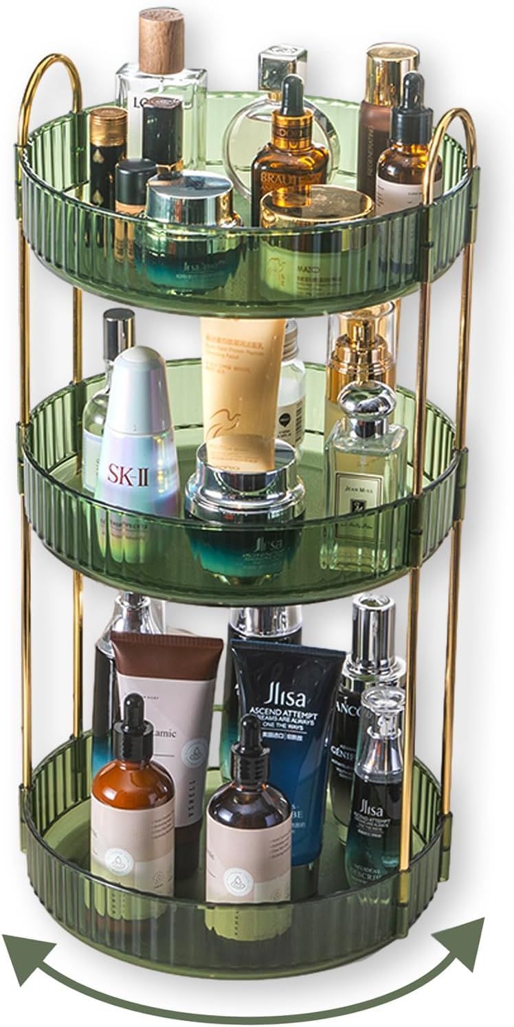 3 Tiear Green 360 Rotating Organizer