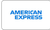 The american express logo is blue and white on a white background.