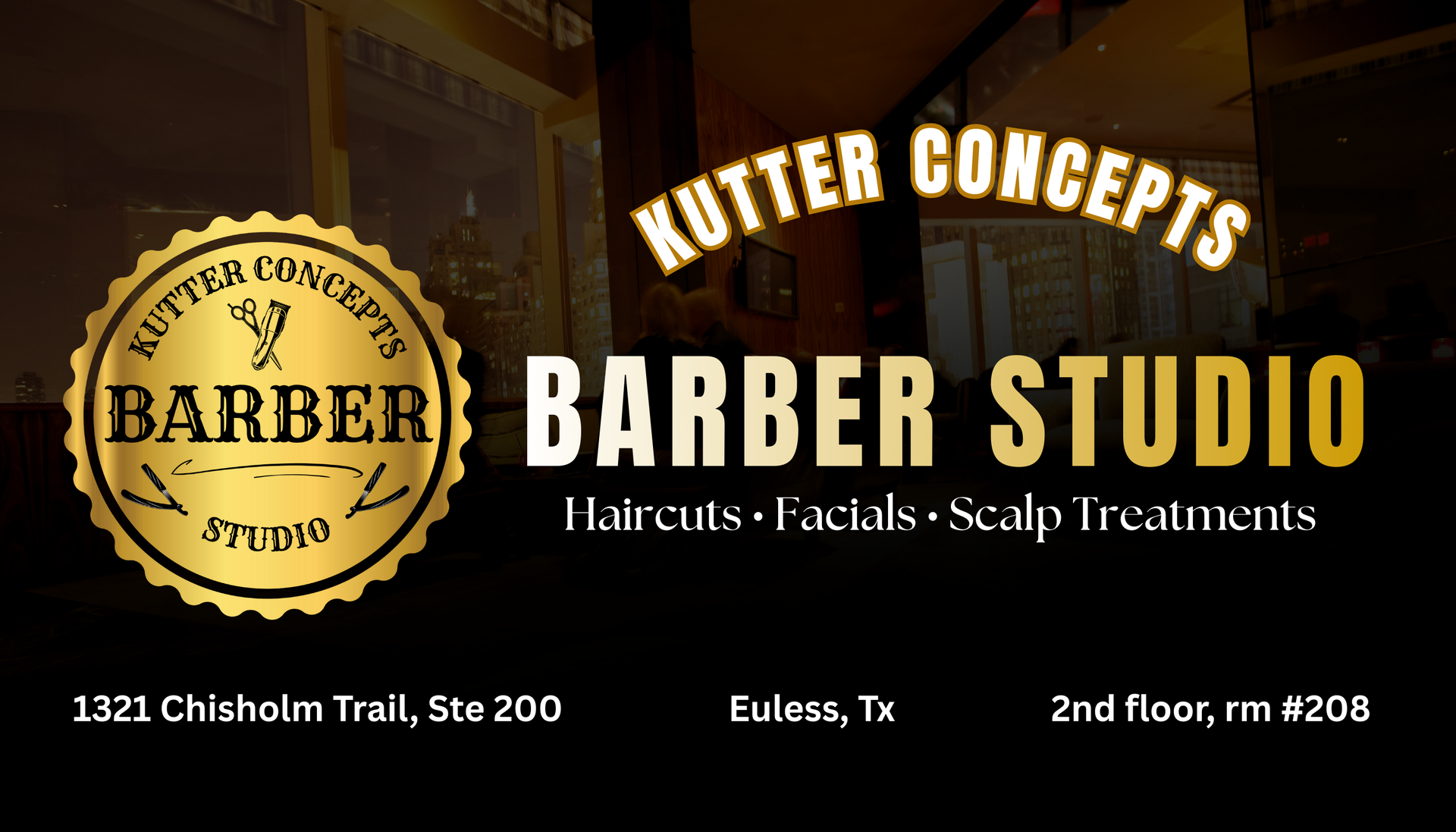 Logo for Kutter Concepts Barber Studio IN EULESS TEXAS 
