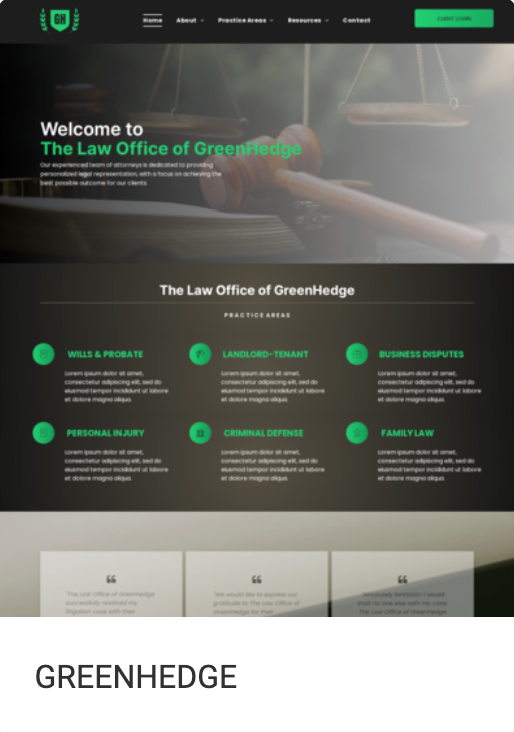 Greenhedge website template