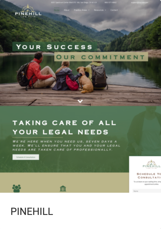 pinehill website template