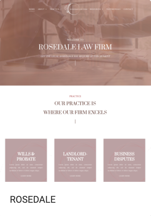 rosedale website template