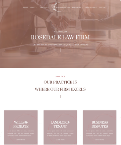 rosedale website template