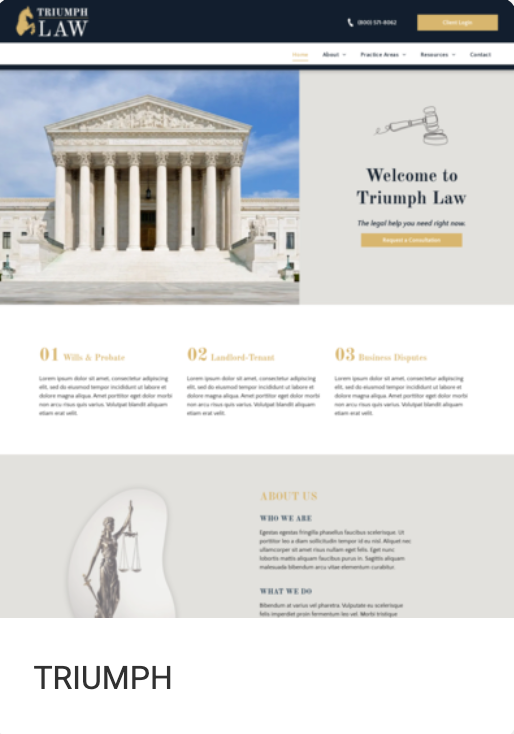 Triumph website template