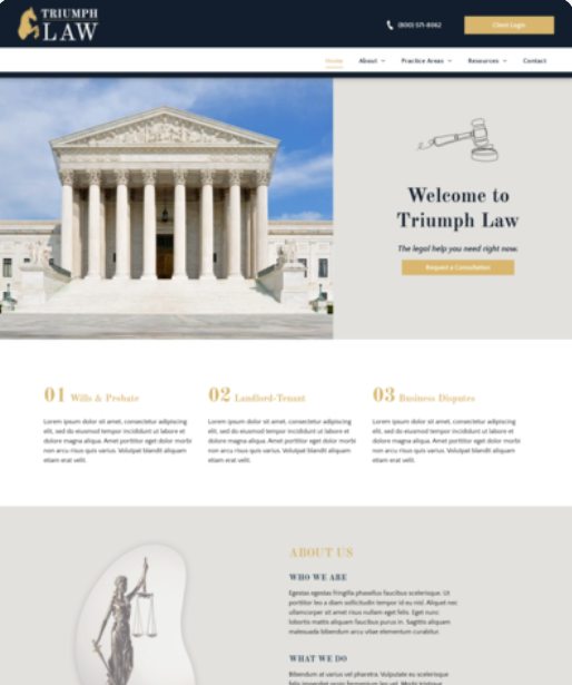 Triumph website template