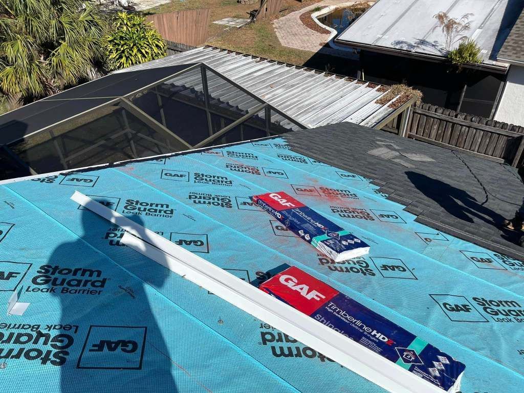 A roof with a toothbrush sitting on top of it.