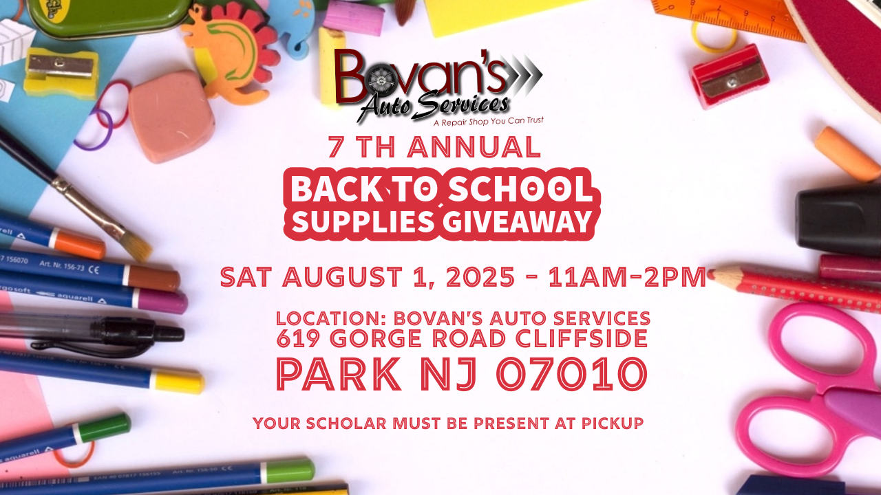 BACK TO SCHOOL GIVEAWAY POSTER | Bovan’s Auto Services