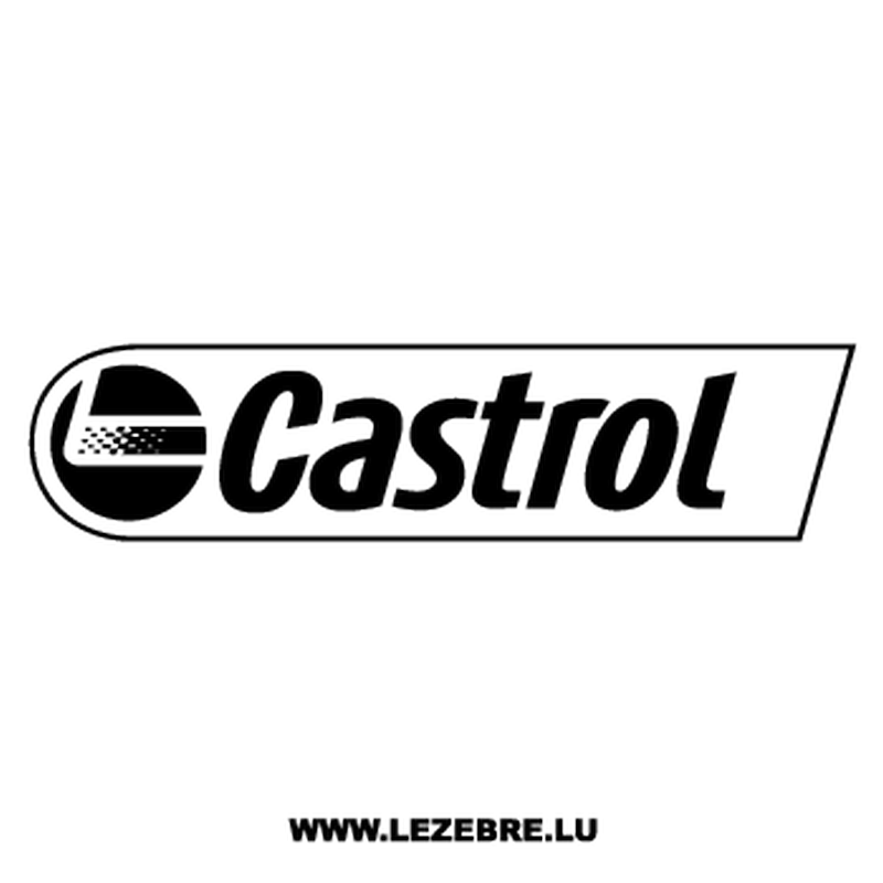 Logo Castrol avec un « C » stylisé dans un rectangle noir et blanc.