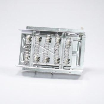 A close up of a heater coil on a white surface.