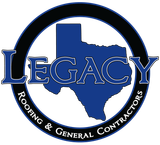 The logo for legacy roofing and general contractors