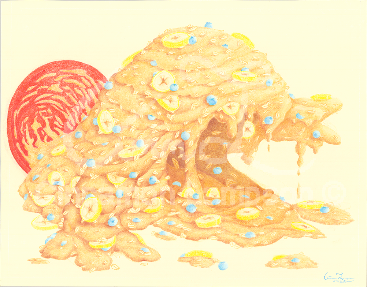 Oatmeal Slime Print by Cinnamon Lampson