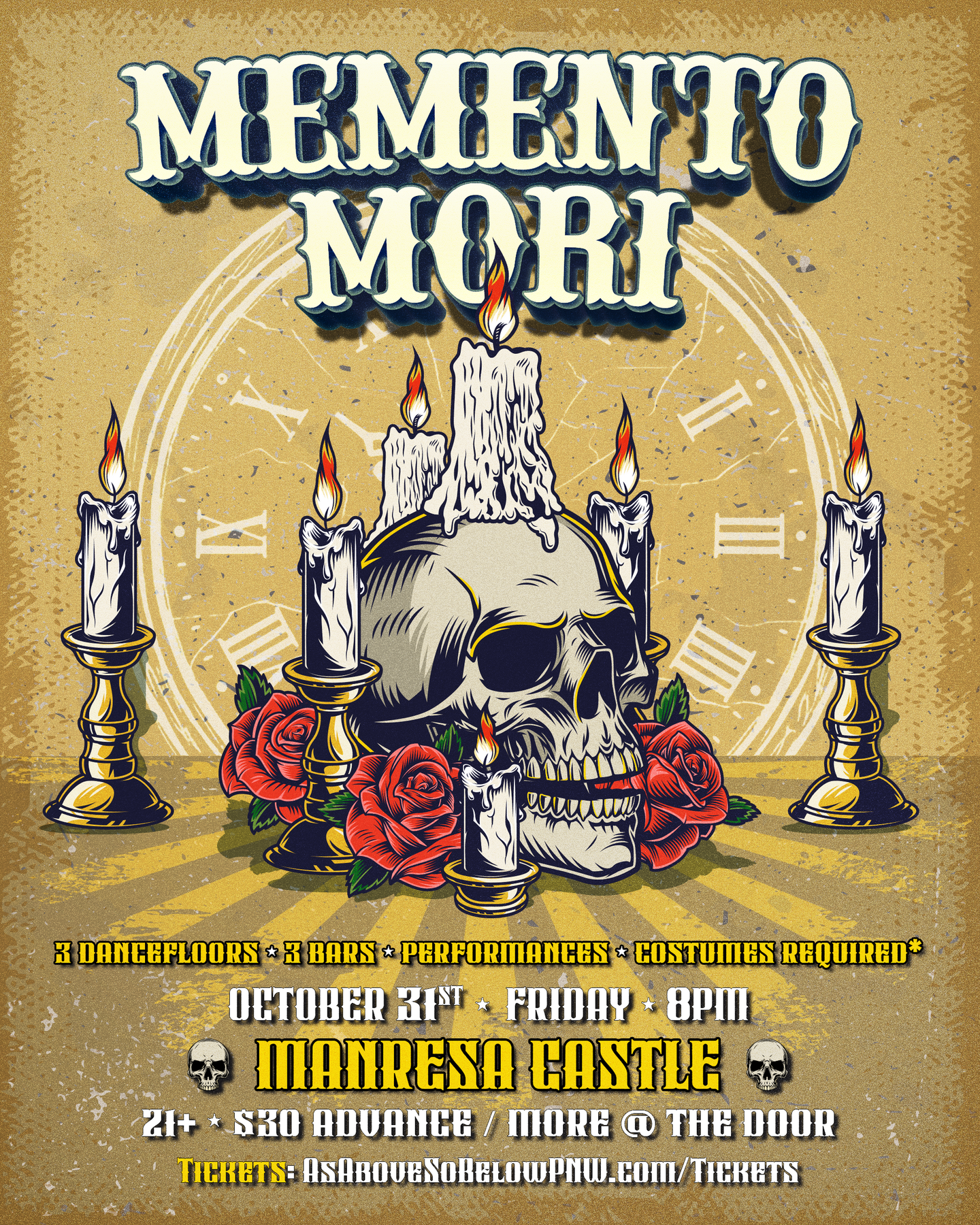 Memento Mori Hallowee at Manresa Castle Poster