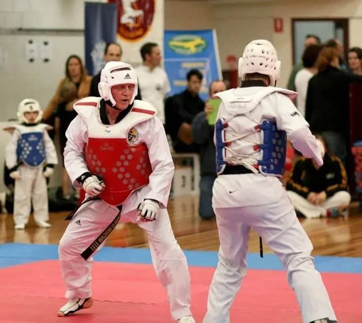 Two Students During Sparing — Tae Kwon Do Lessons in Port Stephens