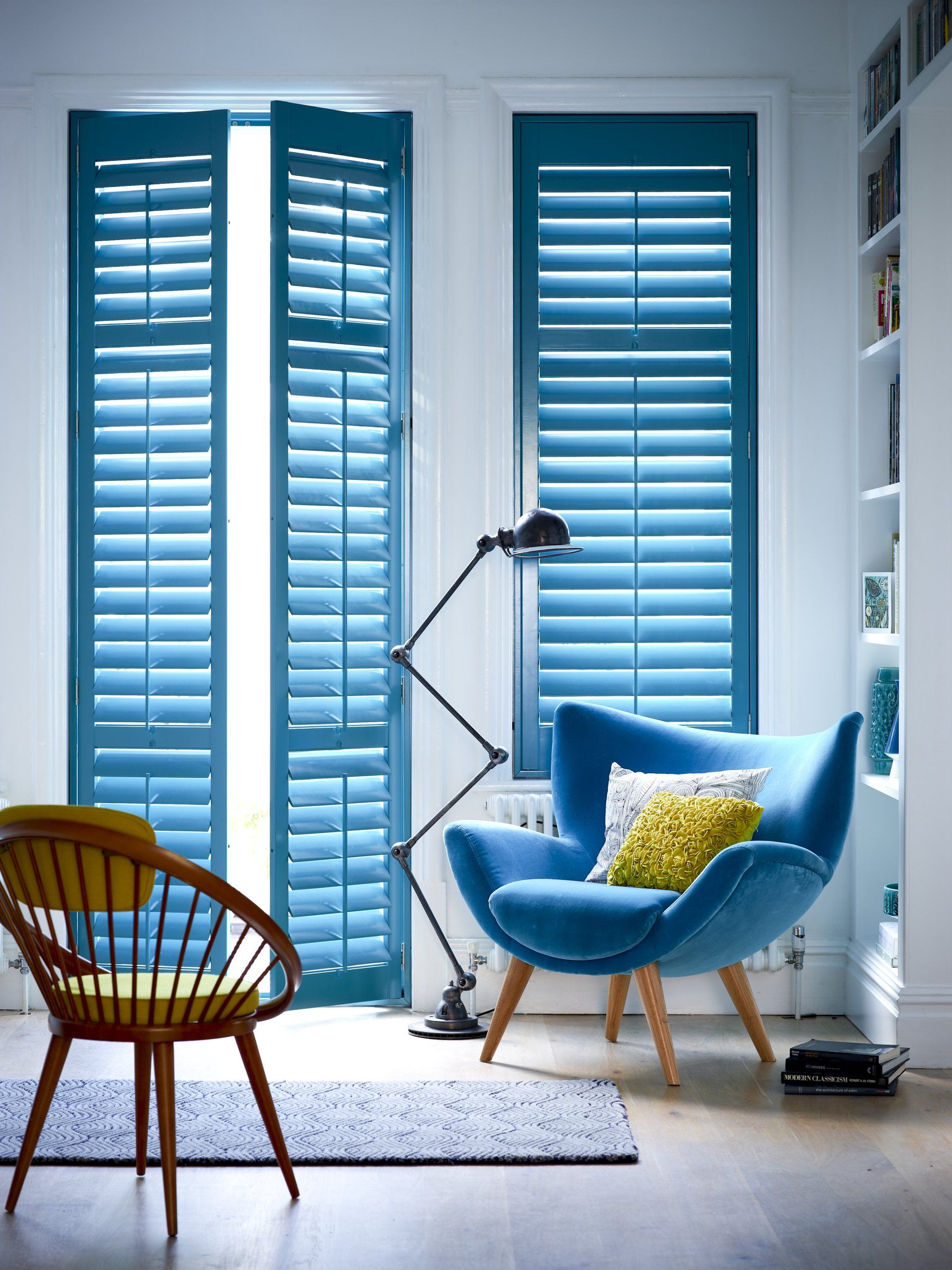 Blue shutters