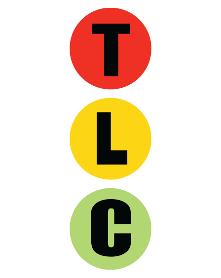 Three circles with the letters t l and c on them