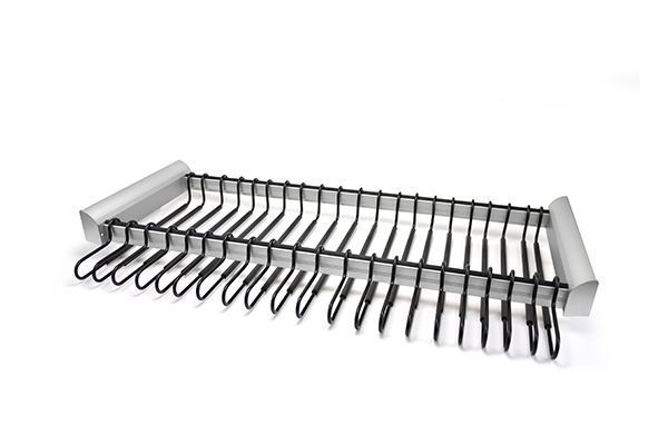 Matte Aluminum Color Option For Pants Organizer
