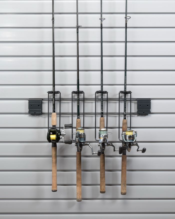 Fishing Rod Holder Slatwall Organizer Accessory Option