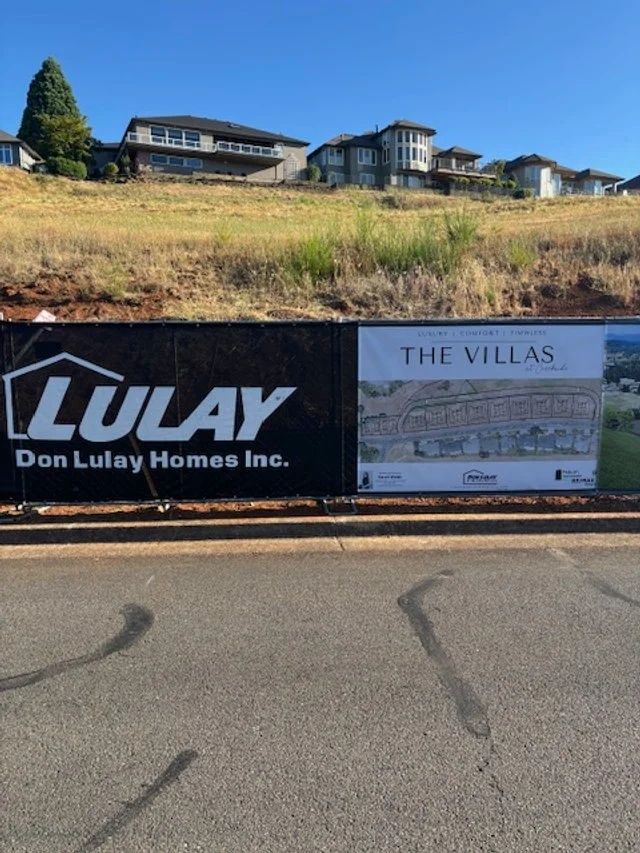 Black construction fence with 