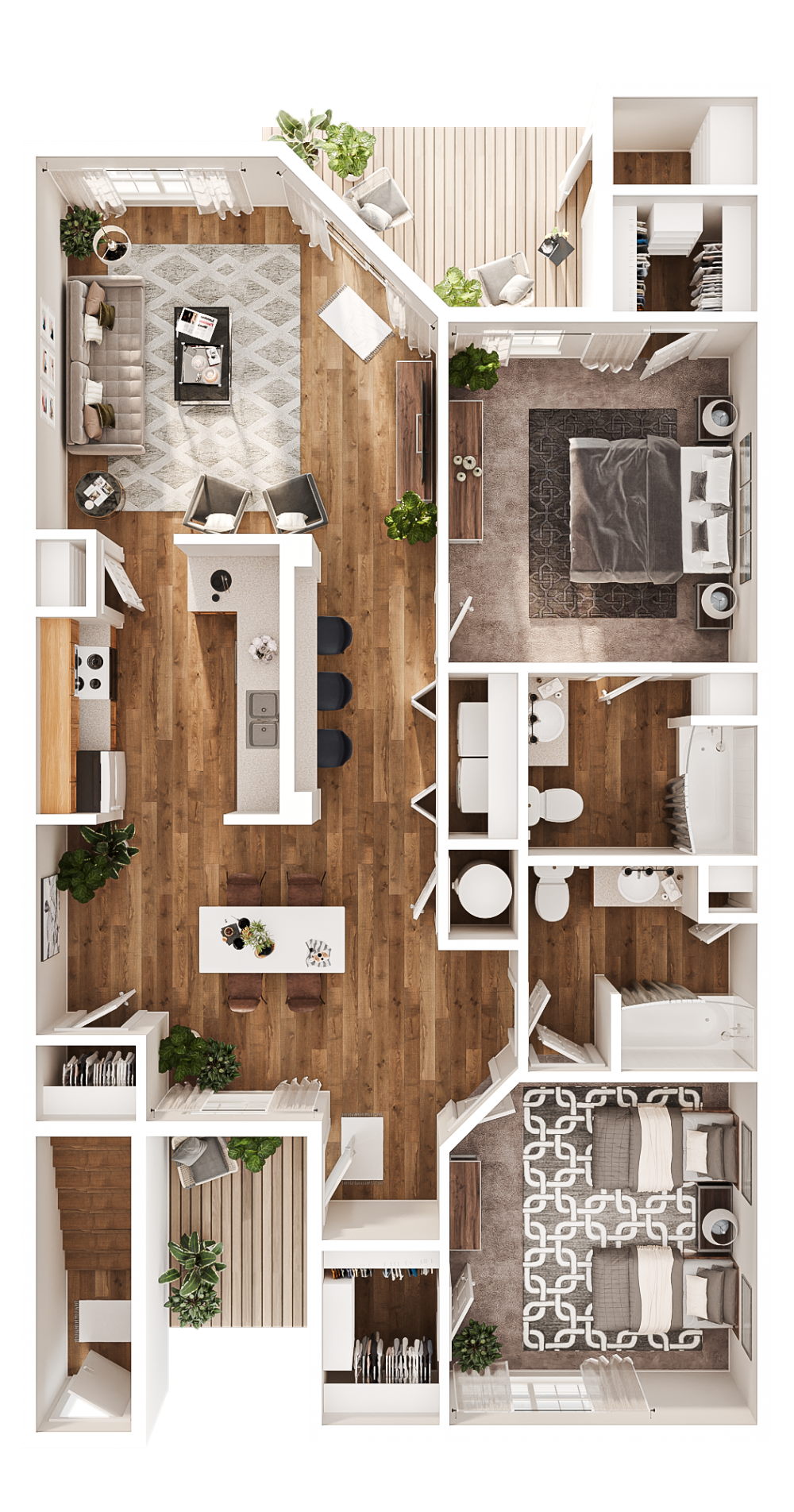 A black and white floor plan of a house.