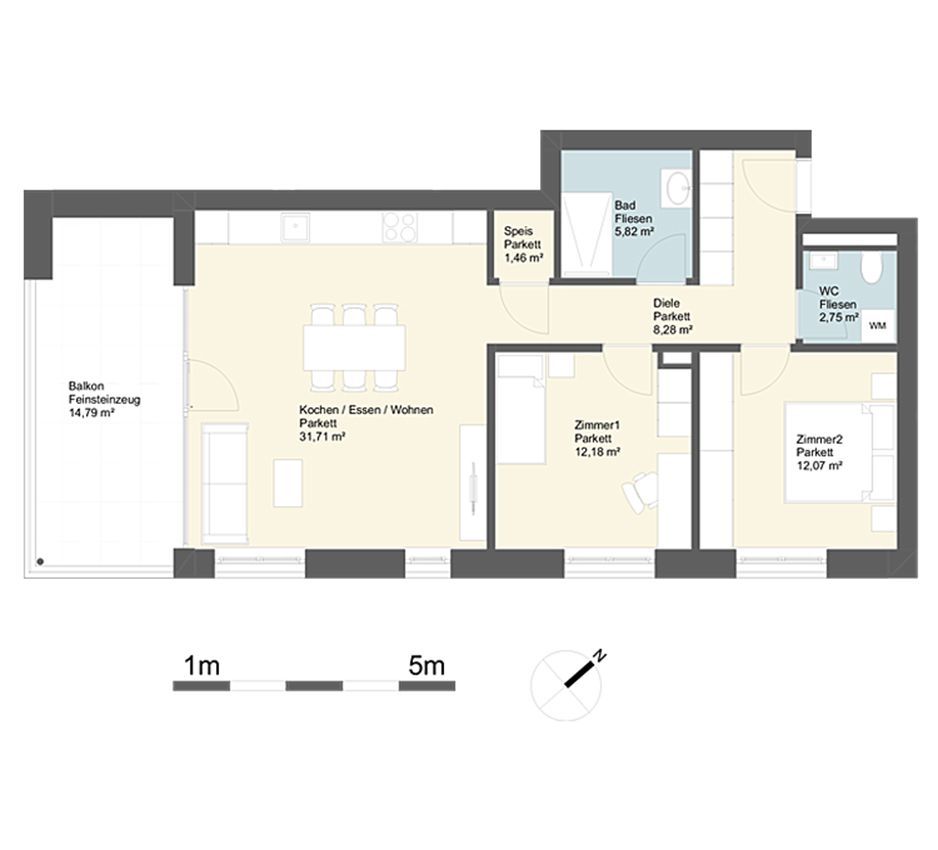 WA Mühlegasse Dornbirn, Top 5, ZEITPUNKT GU GmbH