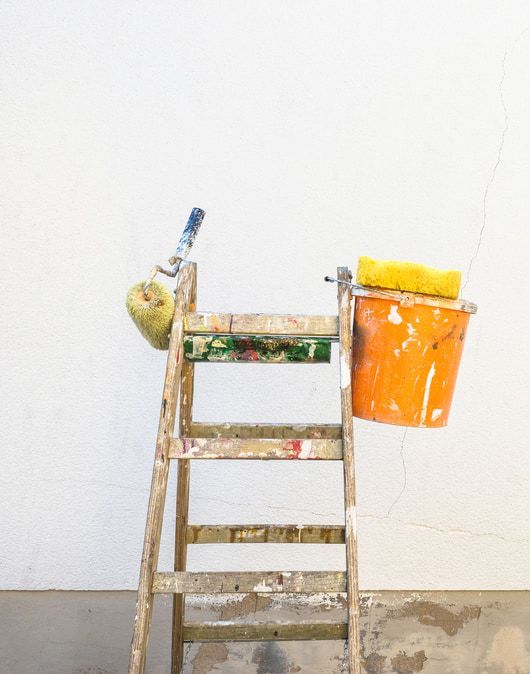 Painting Bucket and Roller on a Ladder — Painters in Denman Prospect, ACT
