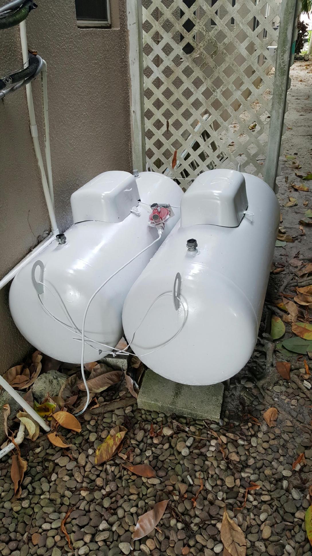 Two Gas Tanks — Naples, FL — First Class Plumbing of Florida, Inc.