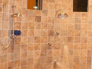 Shower With Wall Tiles — Naples, FL — First Class Plumbing of Florida, Inc.