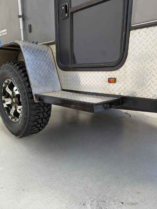 Caravan Having Step and Fender — Caravan and Trailer Clinic Geelong in Breakwater, VIC