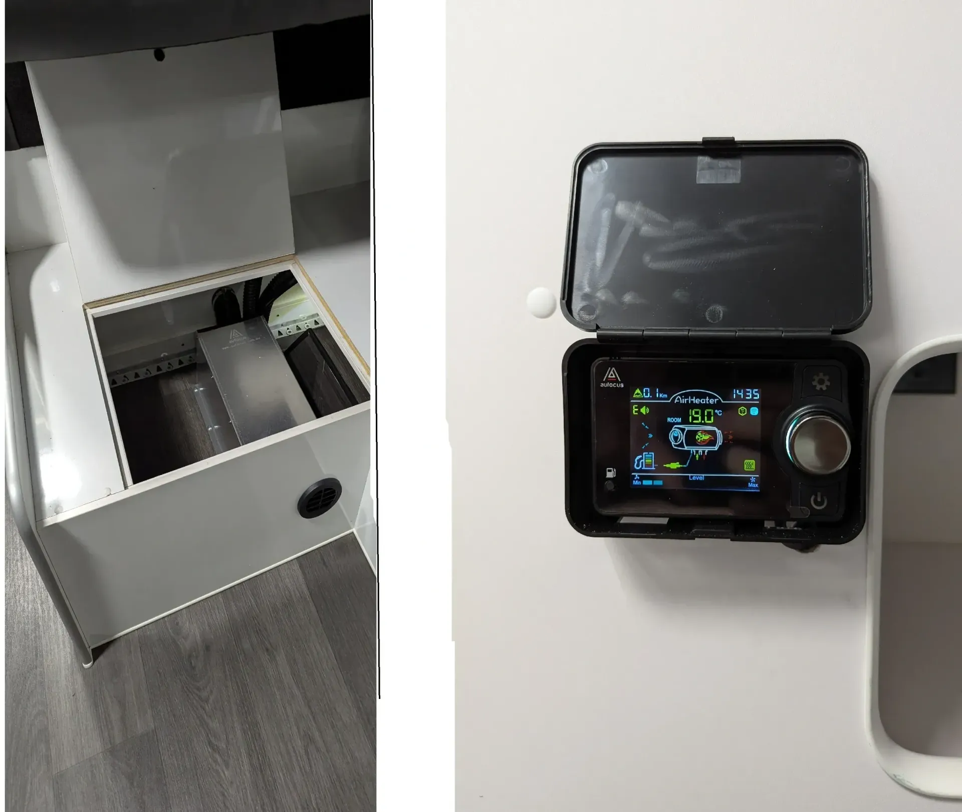 White Box With Open Lid Next to a Control Panel — Caravan and Trailer Clinic Geelong in Breakwater, VIC