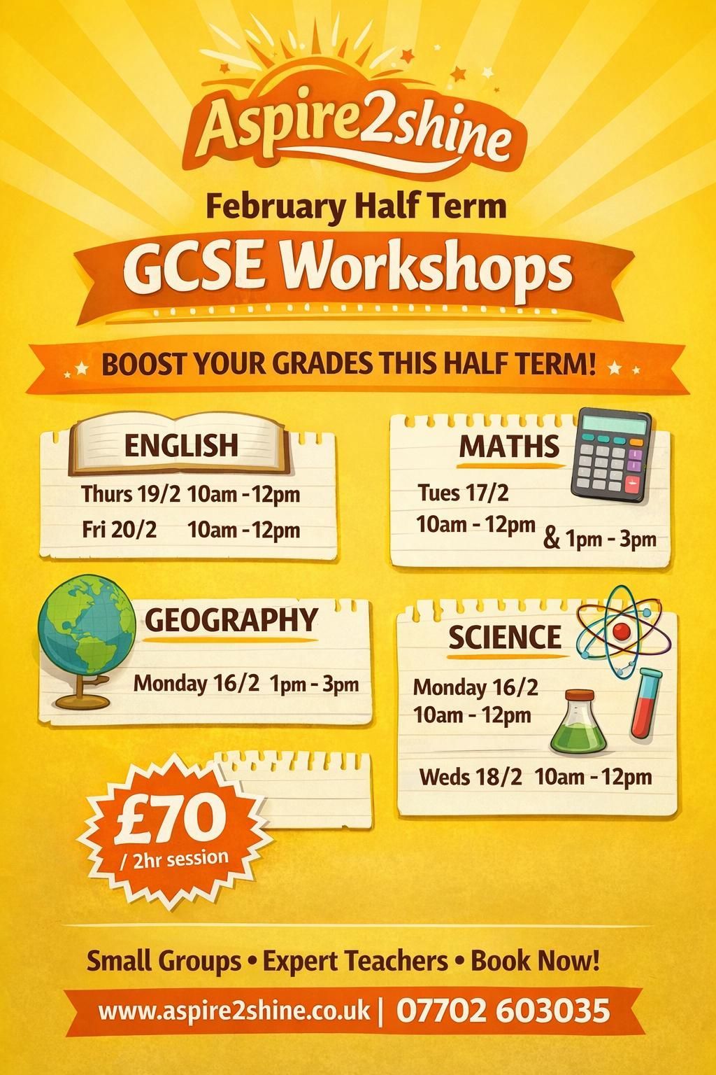 GCSE February Half Term Workshops