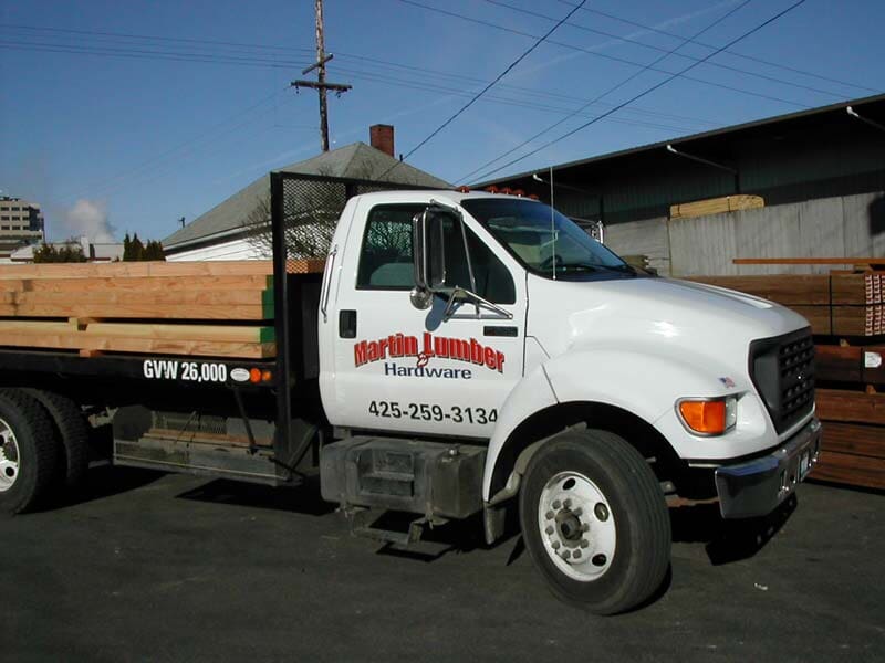 Truck with Woods — Lumber & Hardware in Everett, Washington Truck with Woods — Lumber & Hardware in Everett, Washington