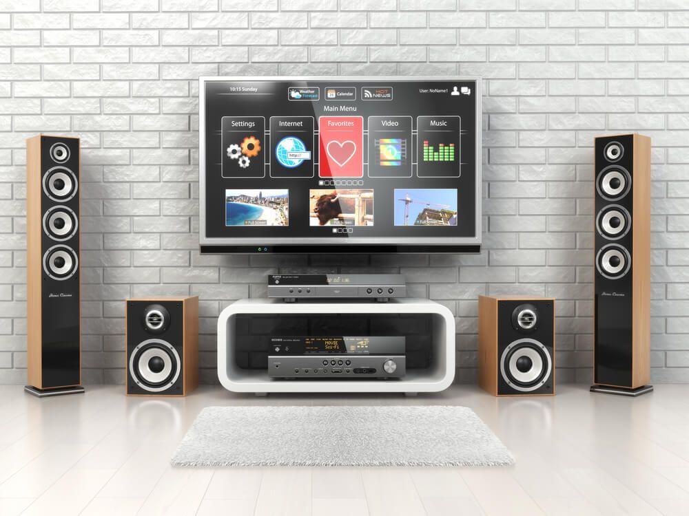 A Living Room With a Flat Screen Tv, Speakers, and a Dvd Player — Complete Audio in Hervey Bay, QLD