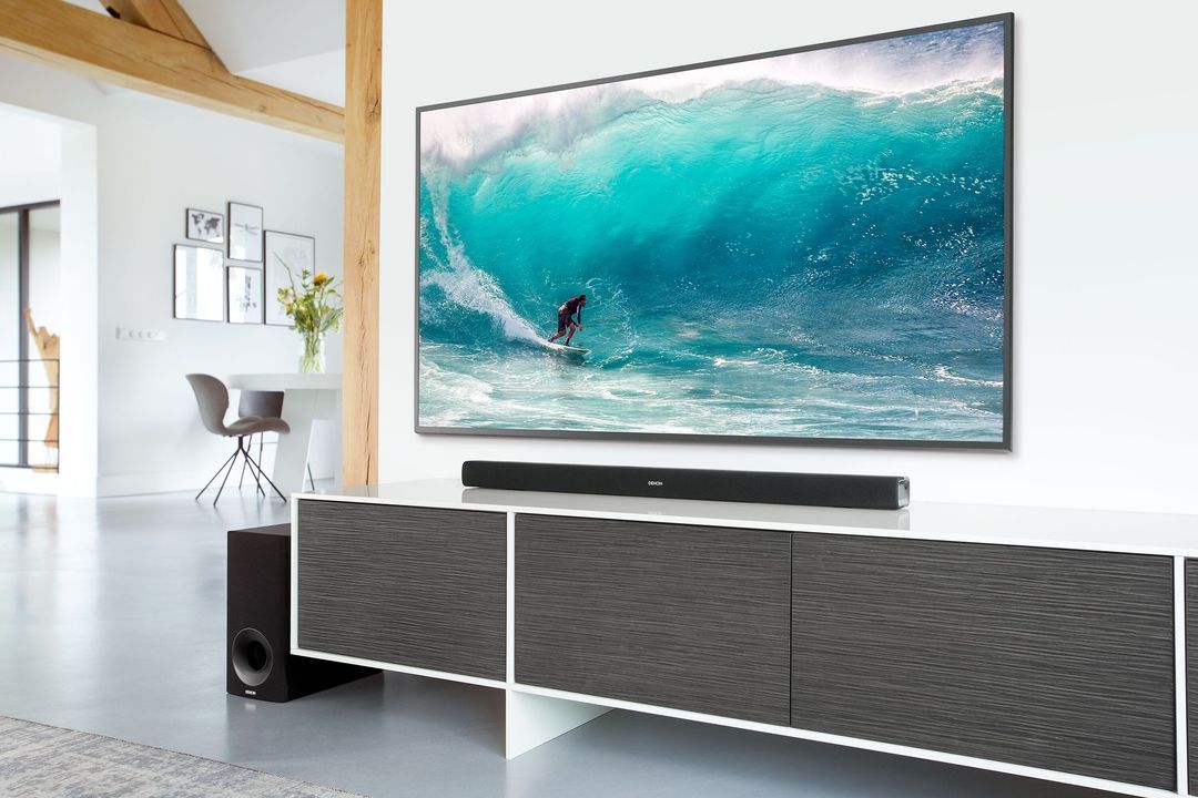 A Living Room With a Flat Screen Tv and a Sound Bar — Complete Audio in Maroochydore, QLD