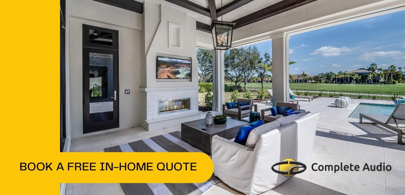 A Picture of a Living Room With a Patio — Complete Audio in Maroochydore, QLD