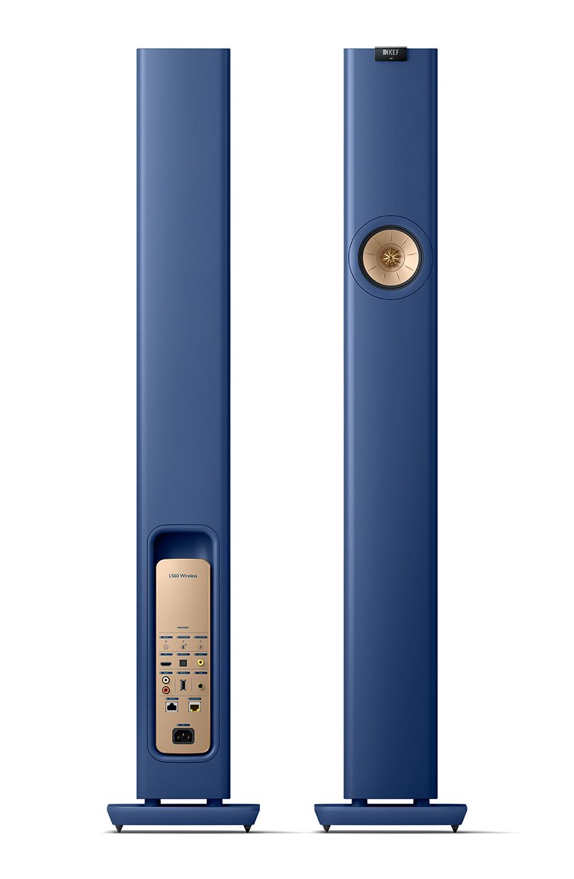 A Pair of Blue Speakers With a Remote Control on a White Background — Complete Audio in Maroochydore, QLD