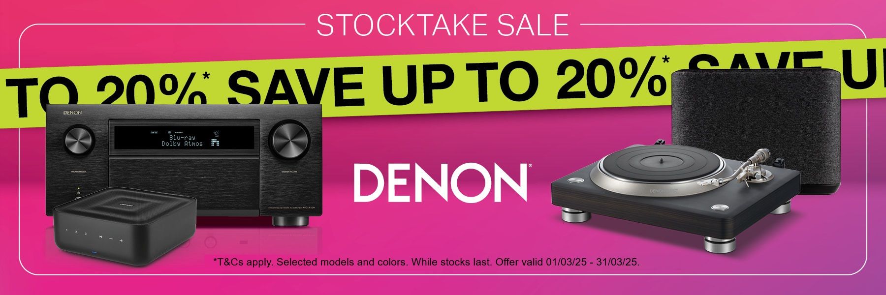 Denon Stocktake Sale save up to 20%