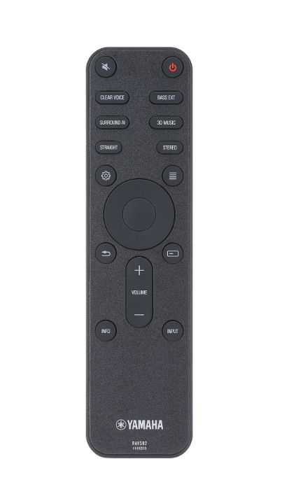 Black Yamaha Soundbar Remote Control. Buttons for Settings — Complete Audio in Maroochydore, QLD