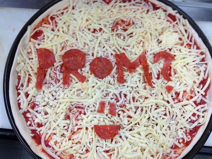 prom invite message via pizza