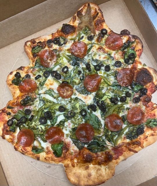christmas tree shaped pizza